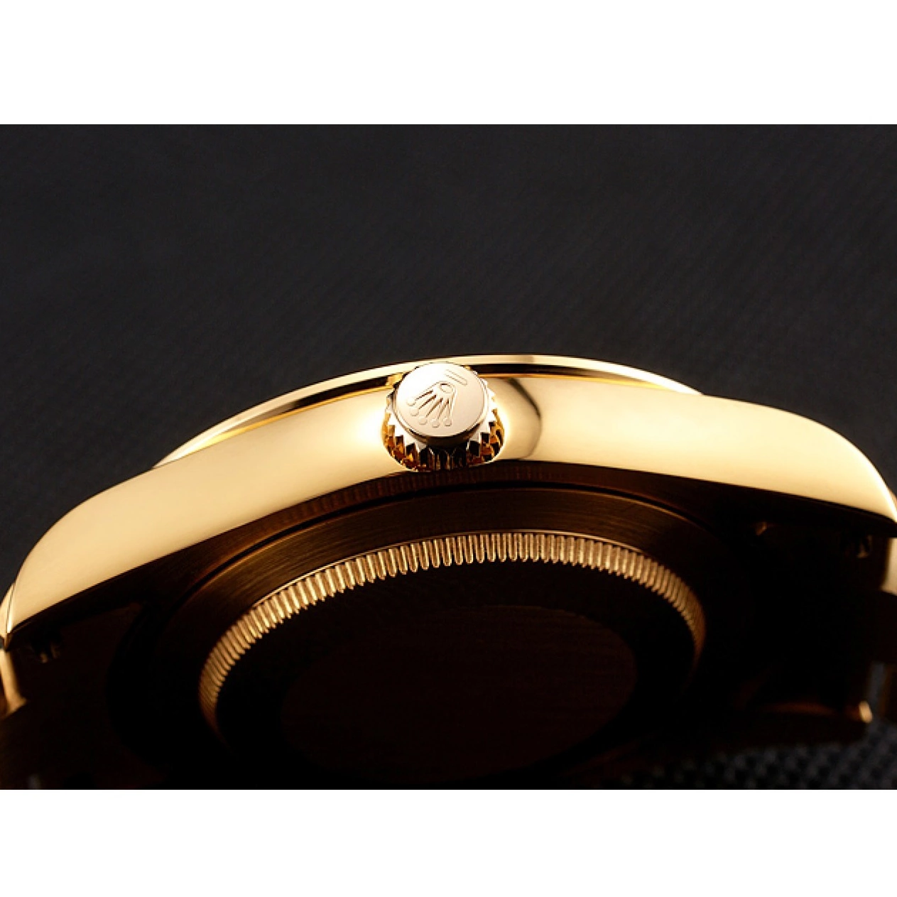 AAA replica watch Rubies Day-Date Diamonds 1454100 Rolex Swiss Dial Gold And Bracelet Champagne 0704